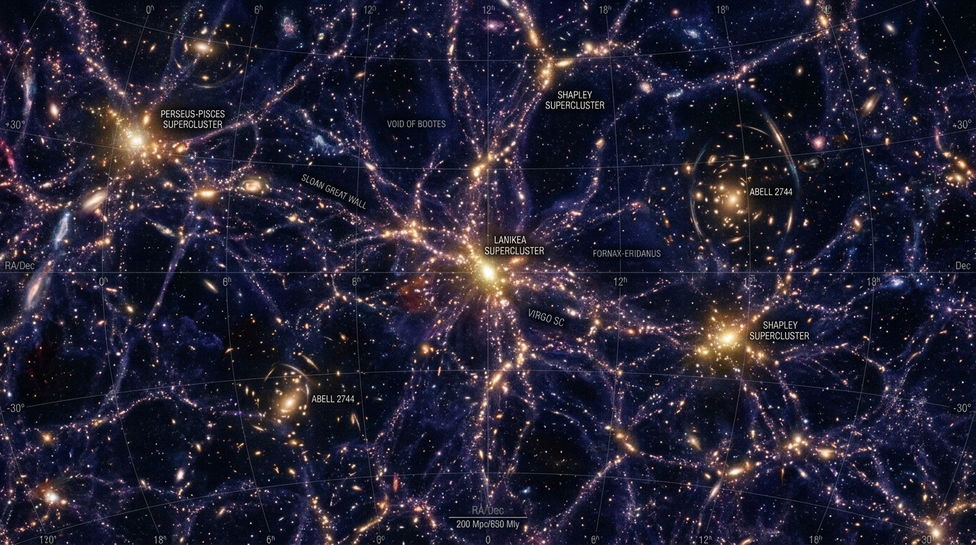 Galactic Cosmic Web Network