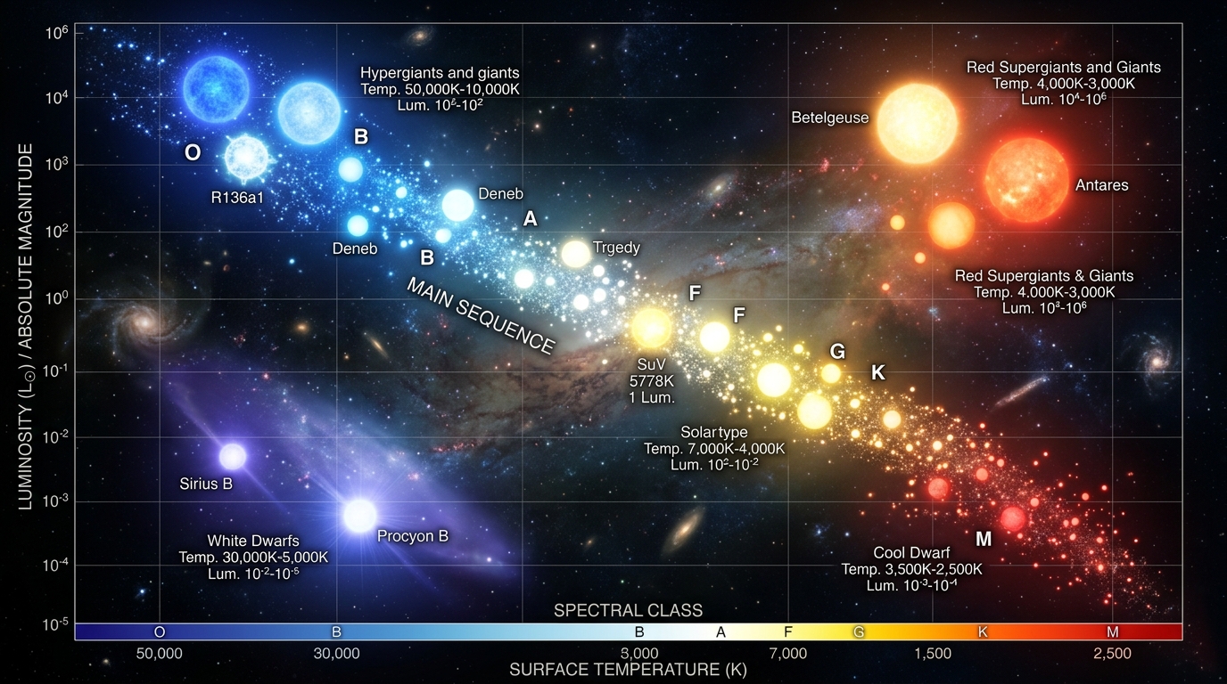 Celestial Hertzsprung-Russell River