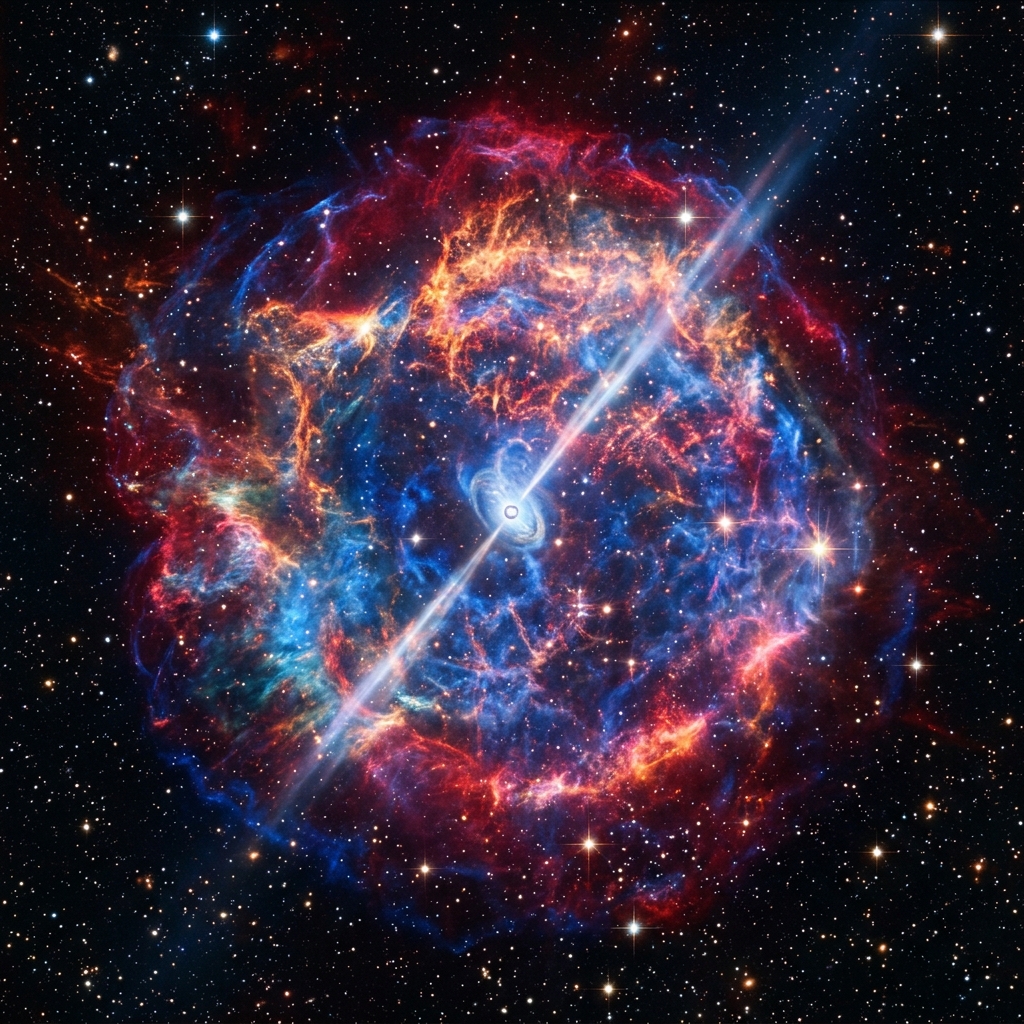 Supernova Remnant & Pulsar Engine